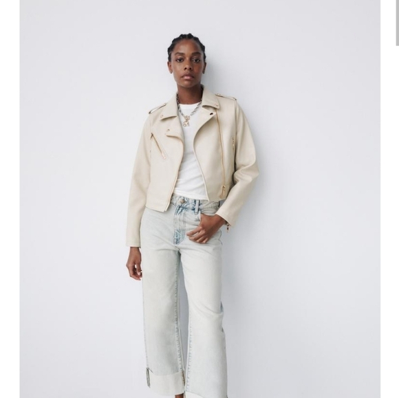 Zara NWOTs Faux Leather Moto Jacket - Picture 9 of 11